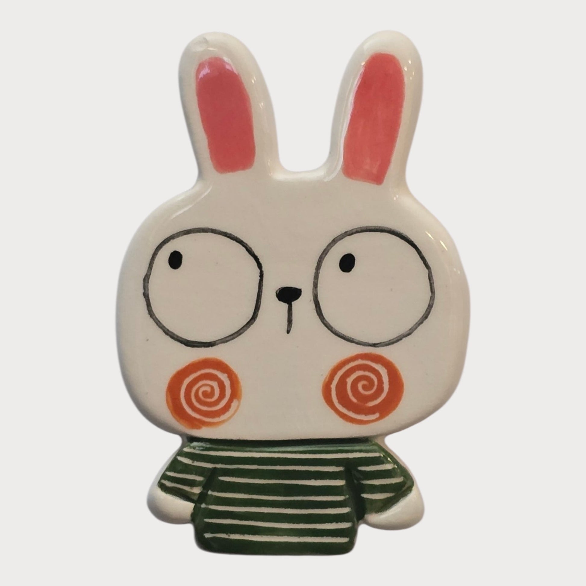 Bunny Spiral Cheeks Striped Shirt - UniqueEntity Art