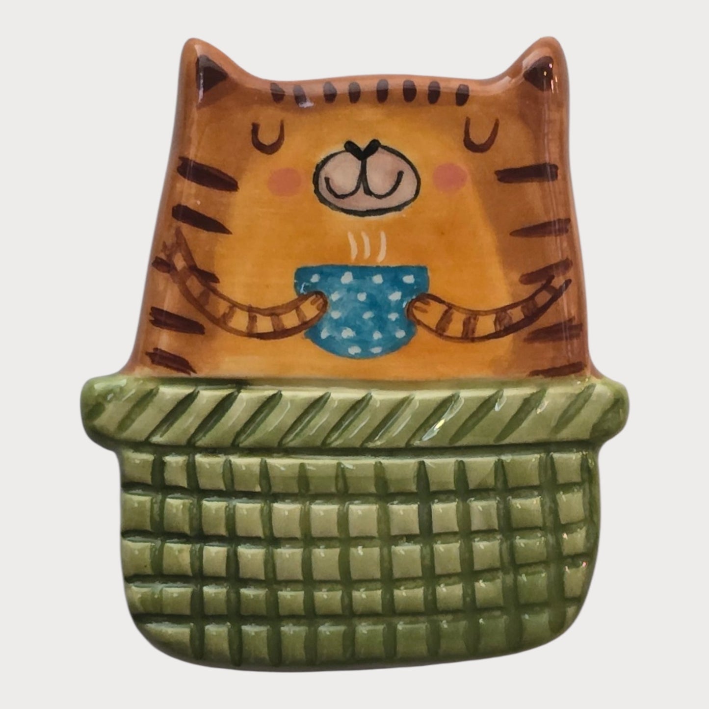 Cat Holding Coffee Mug - UniqueEntity Art