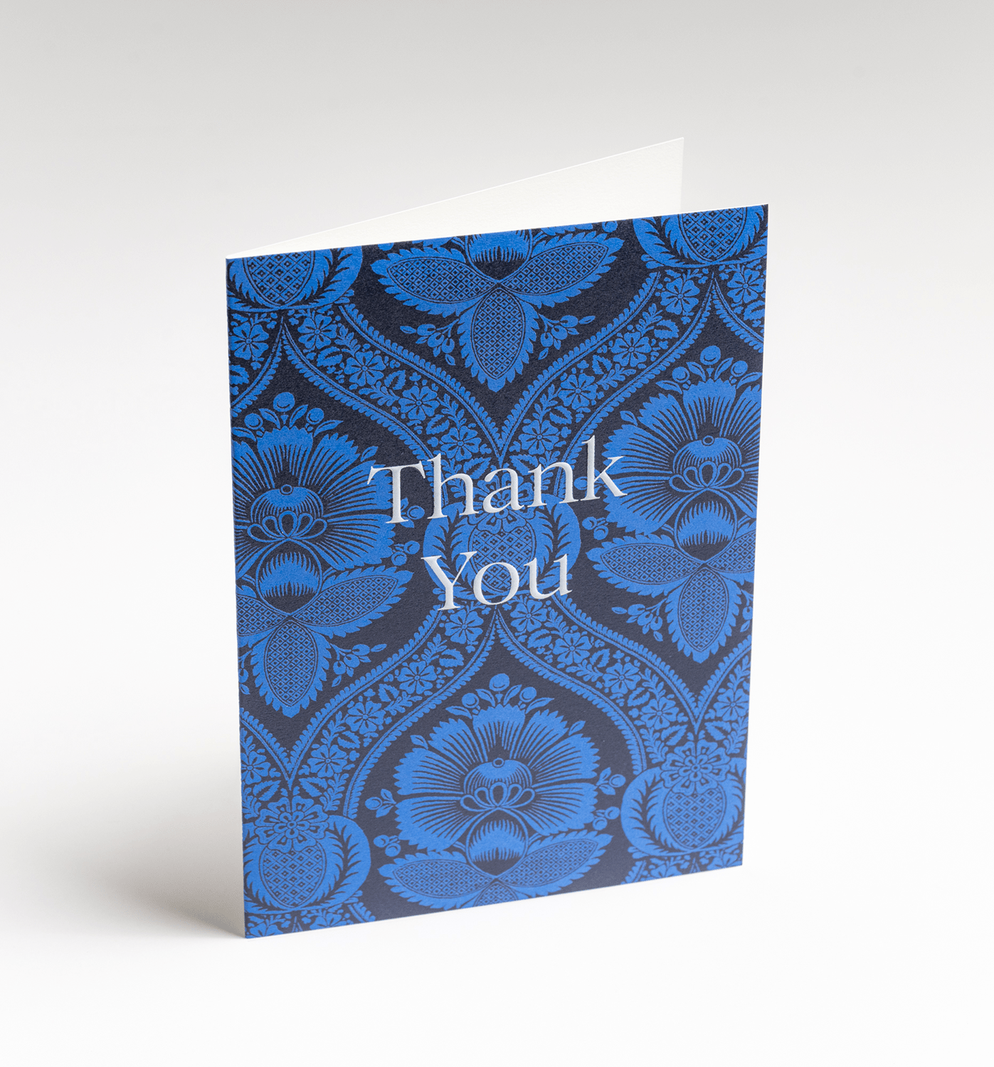 Chartwell Blue Decorative Poppy Thank You Card - UniqueEntity Art