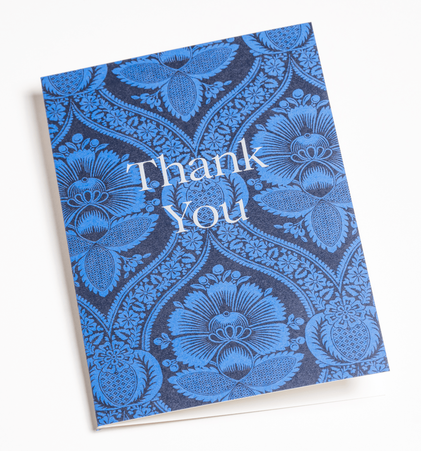 Chartwell Blue Decorative Poppy Thank You Card - UniqueEntity Art