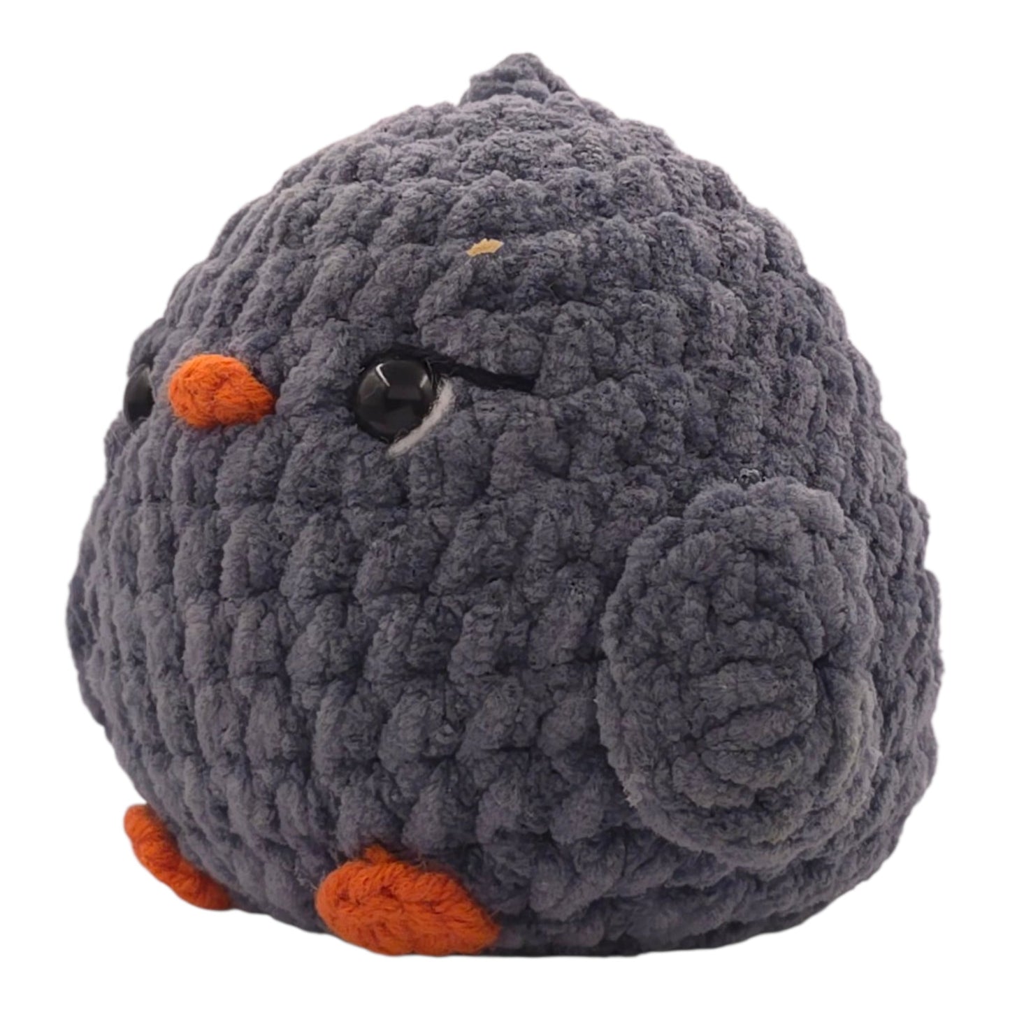 Chubby Grey Pigeon Keychain - UniqueEntity Art