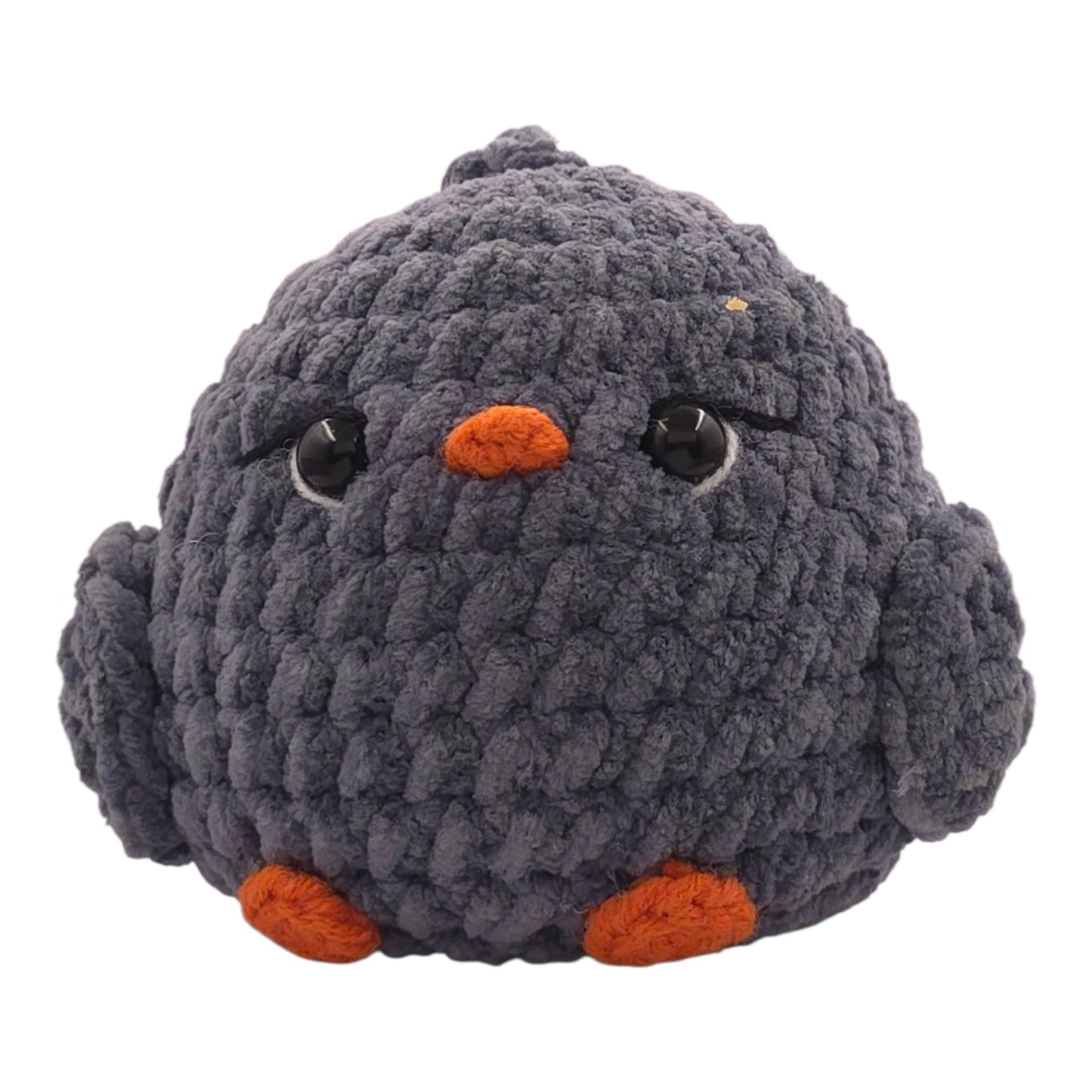 Chubby Grey Pigeon Keychain - UniqueEntity Art