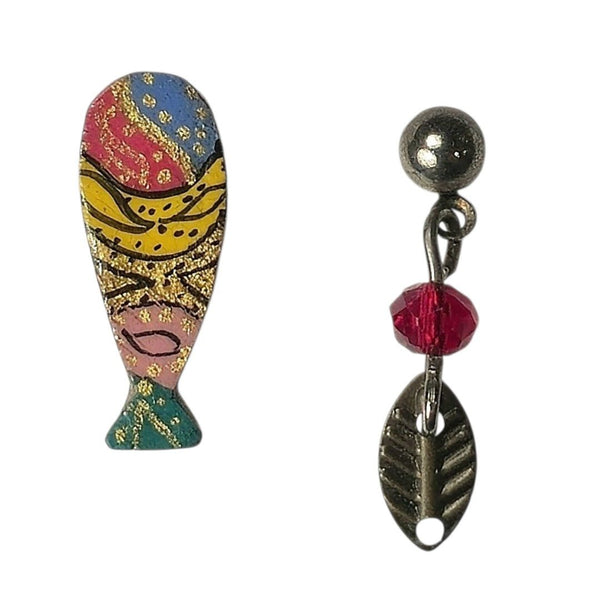 Colorful Abstract Face Earrings