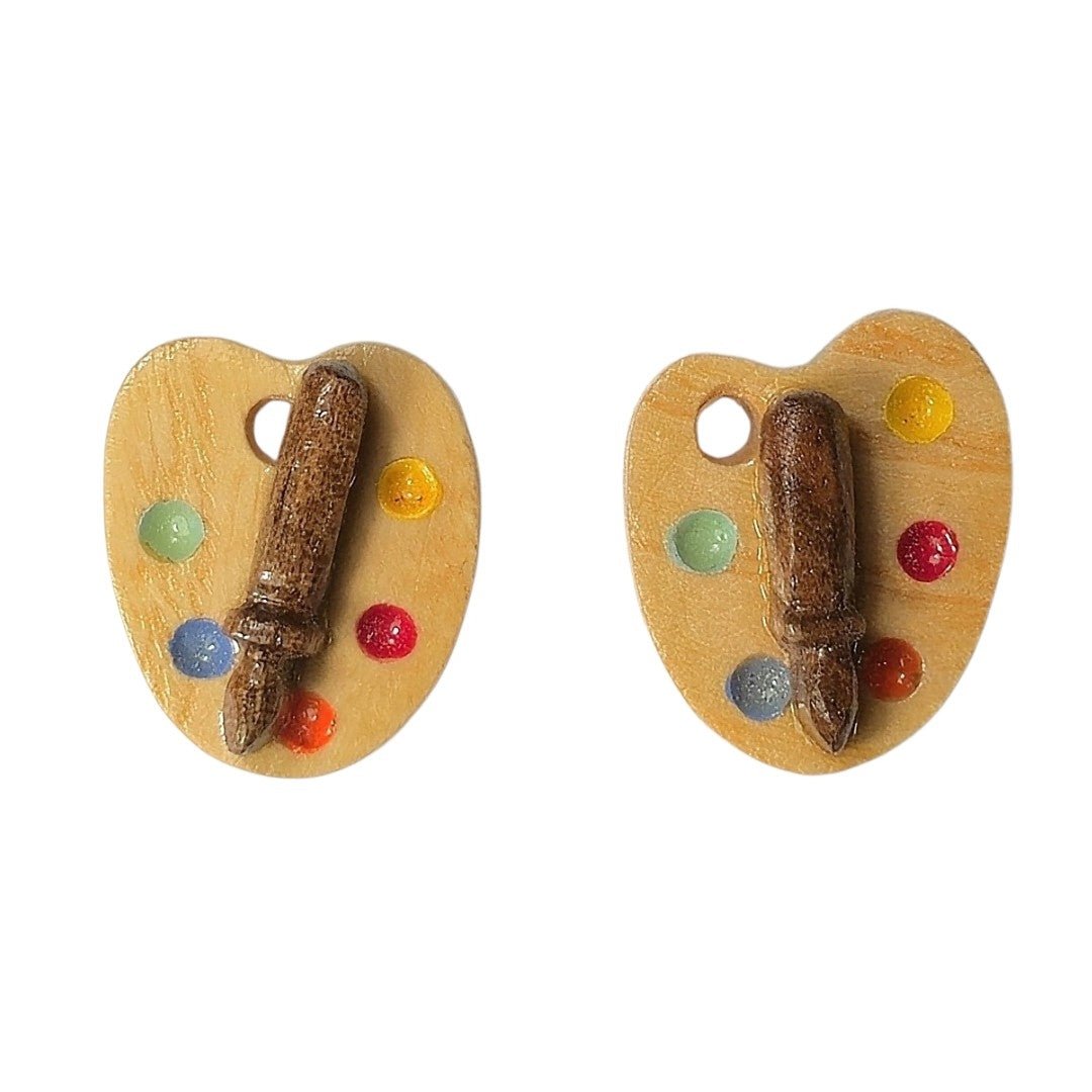 Colorful Artist Palette Earrings - UniqueEntity Art
