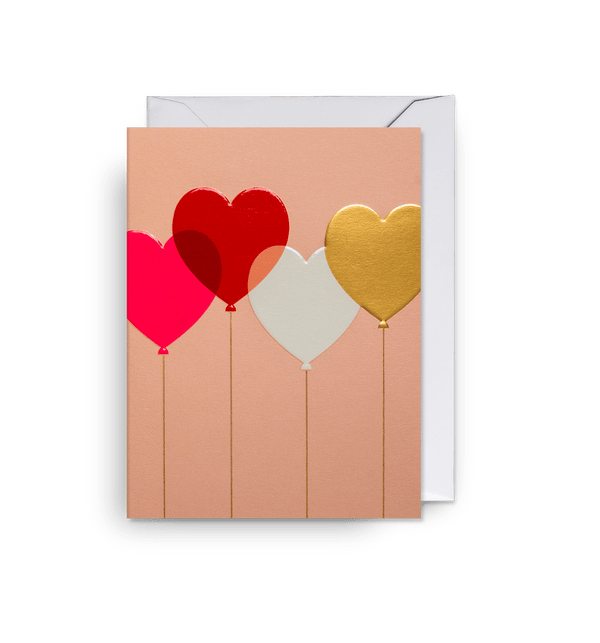 Cozy - Love Heart Balloons - Mini Cards