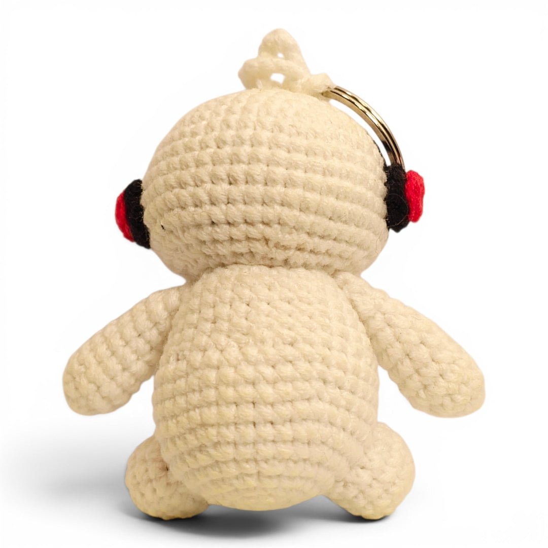 Cream Music Lover Amigurumi Keychain - UniqueEntity Art