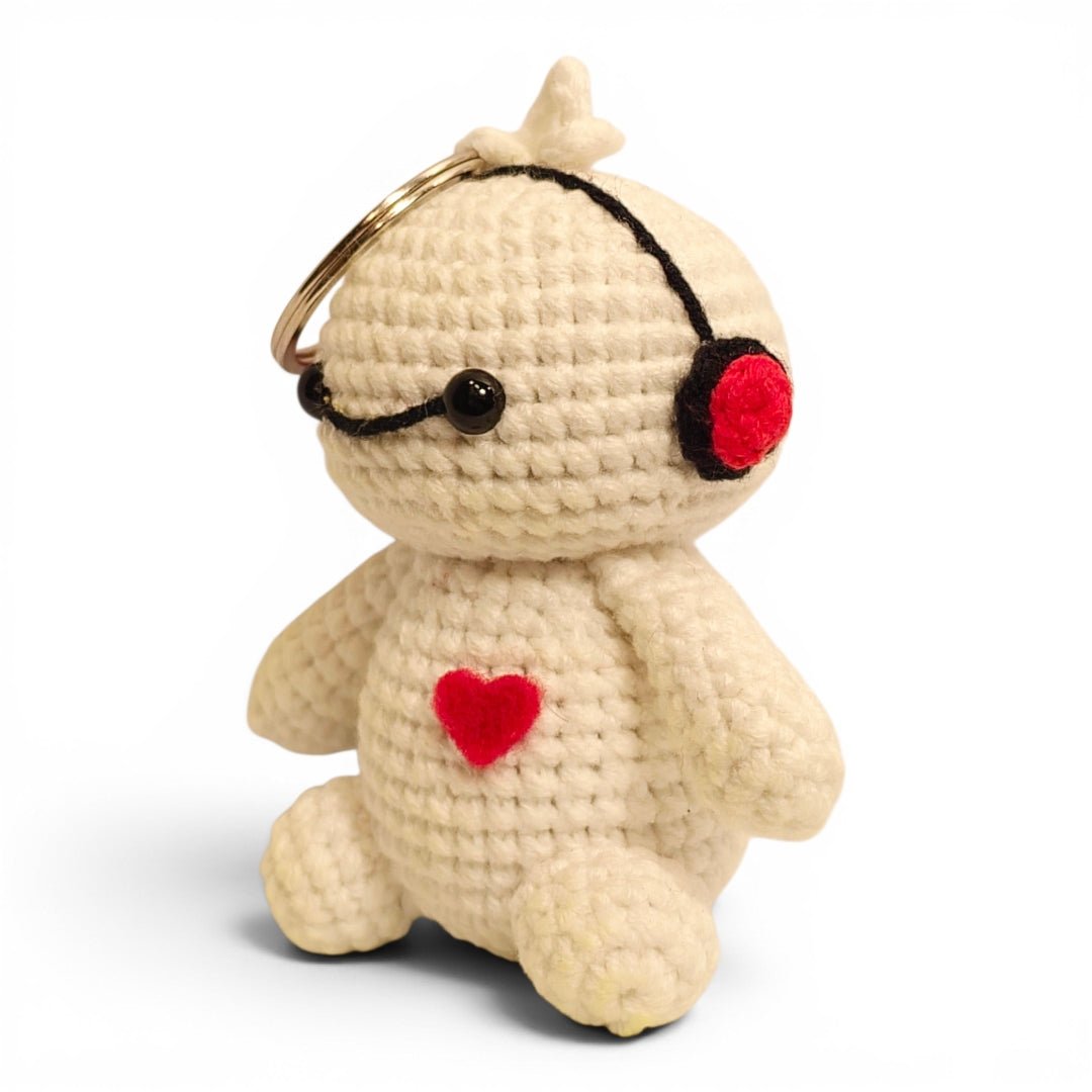 Cream Music Lover Amigurumi Keychain - UniqueEntity Art