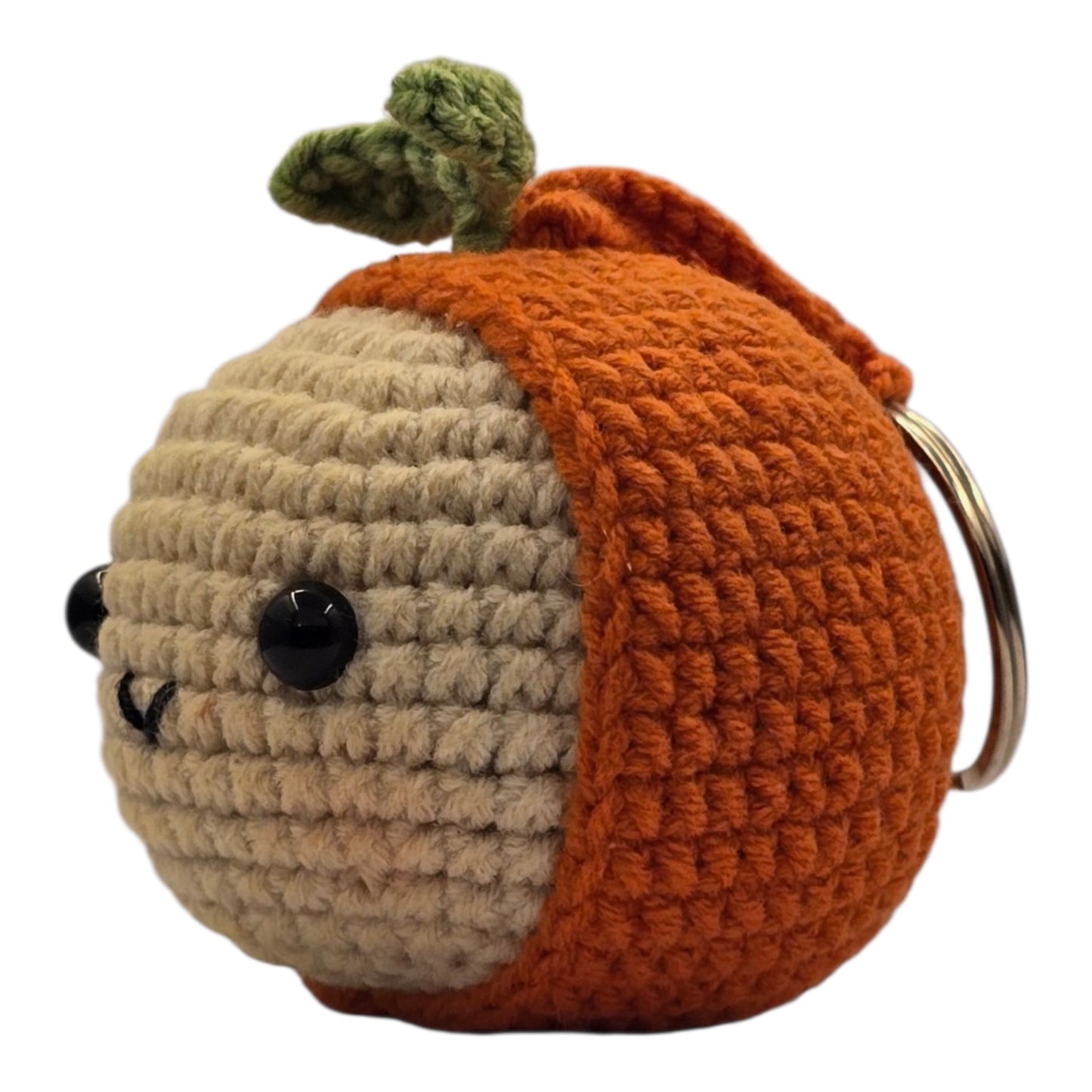 Cream Orange Slice Keychain - UniqueEntity Art