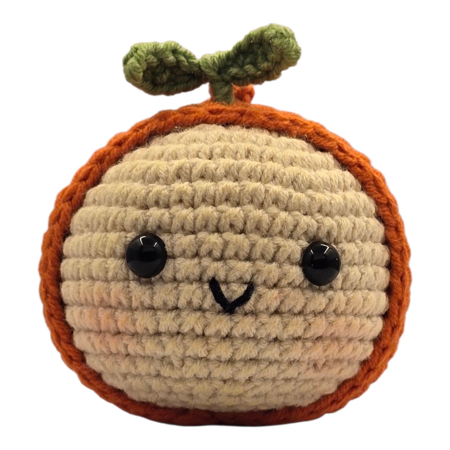 Cream Orange Slice Keychain - UniqueEntity Art