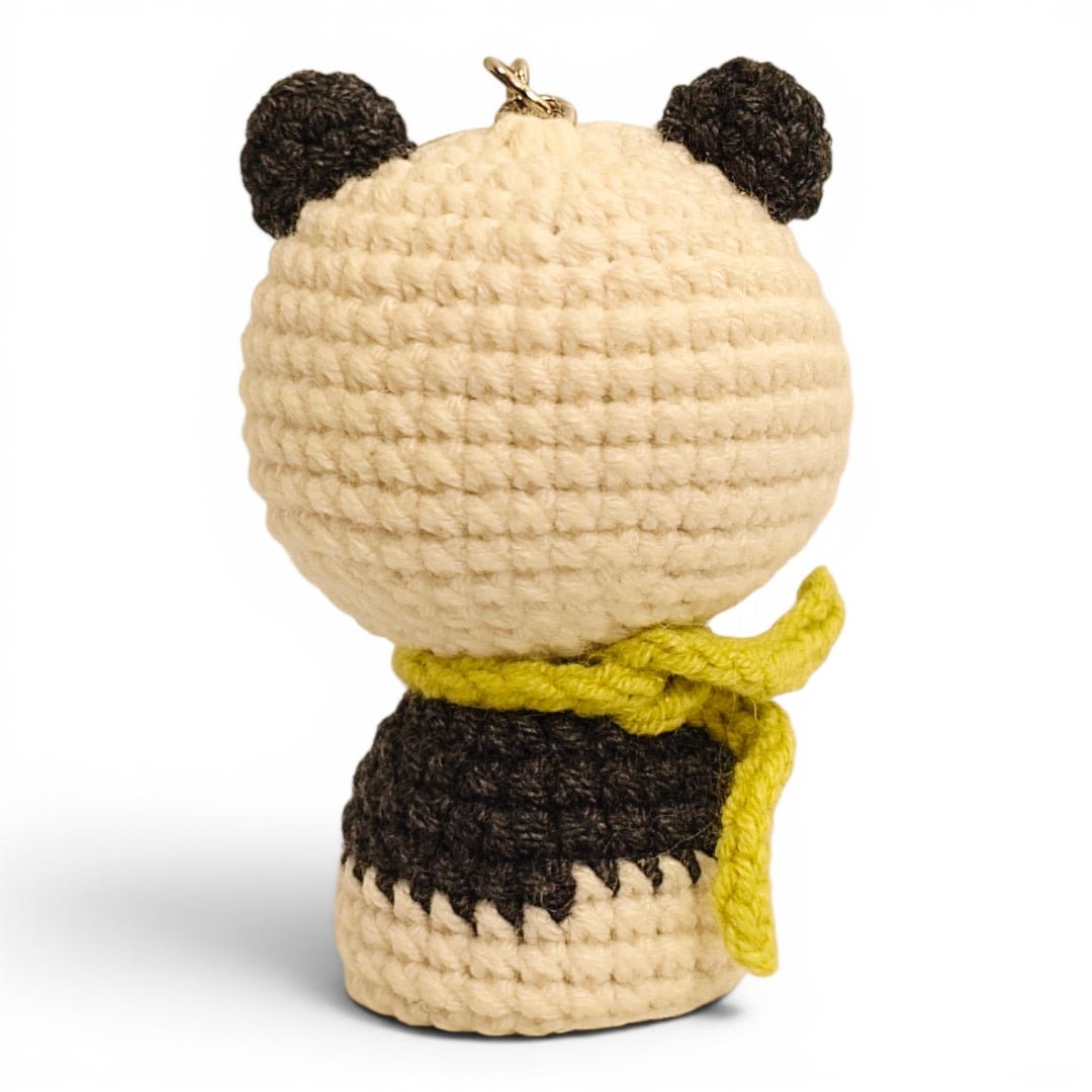 Cream Panda Monk Keychain - UniqueEntity Art