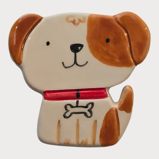 Cute Dog Red Collar Magnet - UniqueEntity Art