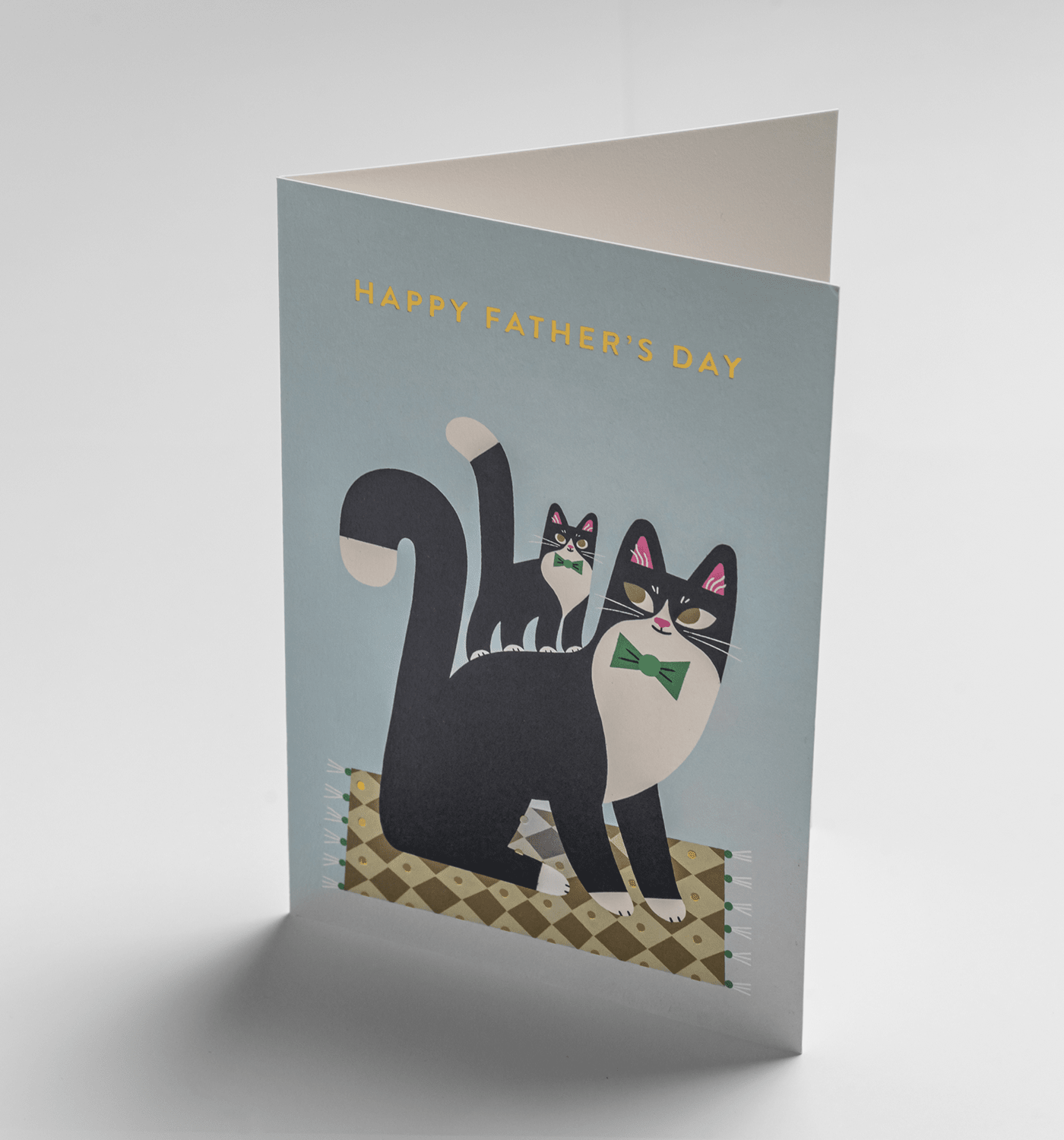 Dapper Cats Happy Fathers Day Card - UniqueEntity Art