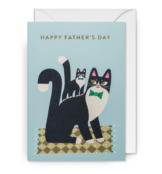 Dapper Cats Happy Fathers Day Card - UniqueEntity Art