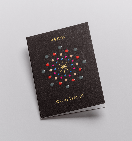 Decorative Snowflake Mini Christmas Card - UniqueEntity Art