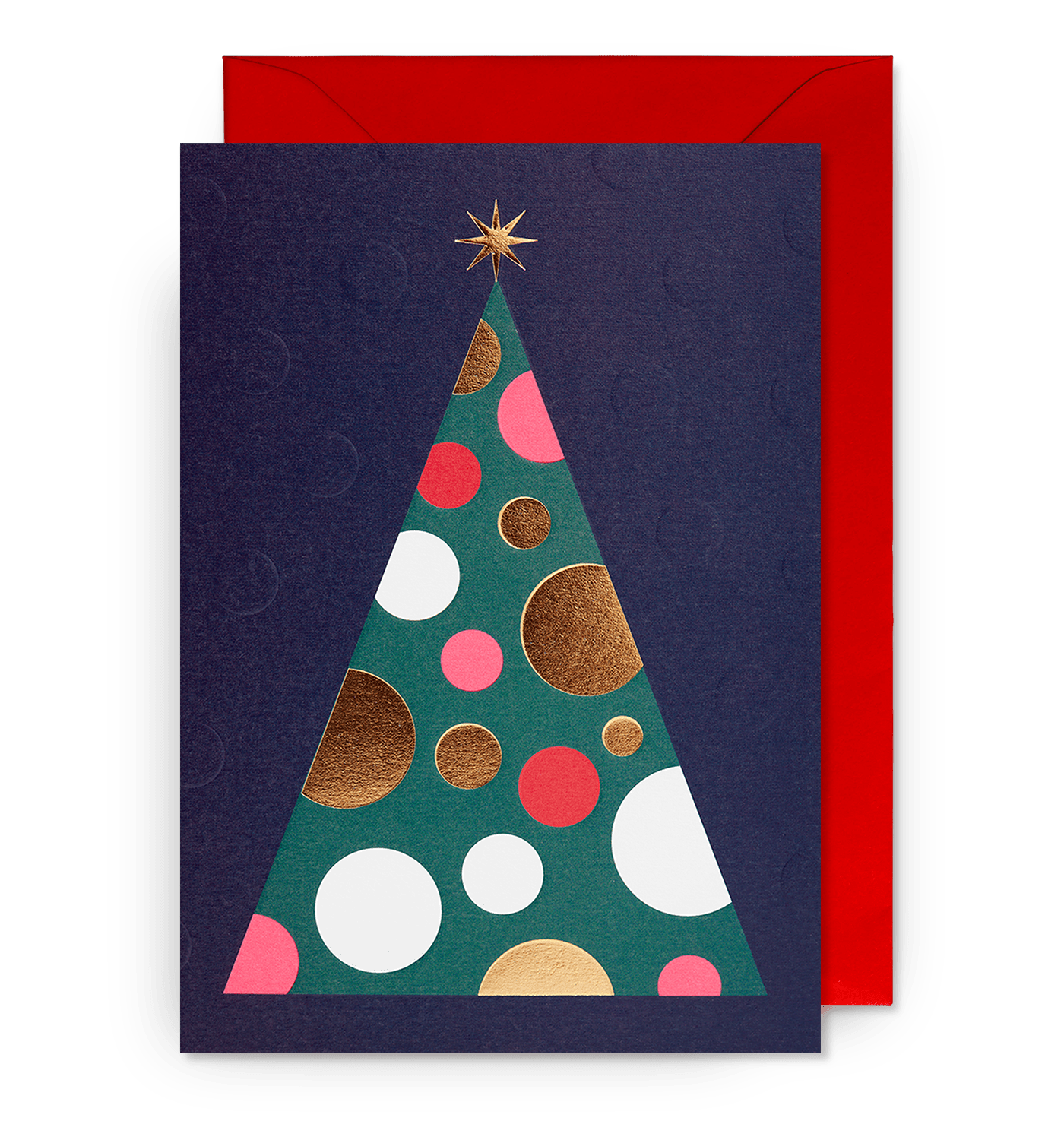 Decorative Tree Modern Christmas Card - UniqueEntity Art