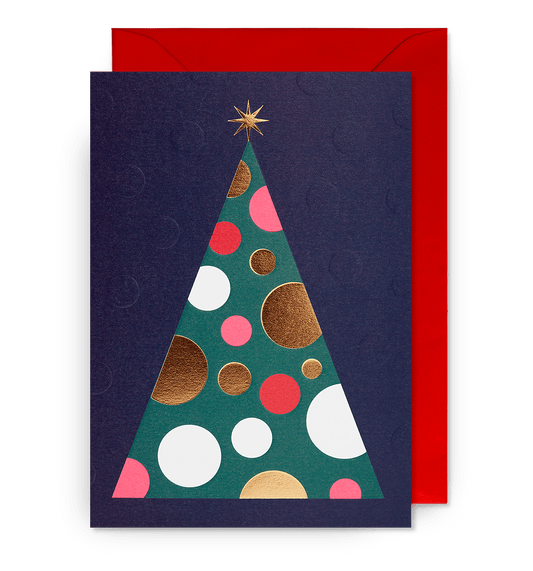 Decorative Tree Modern Christmas Card - UniqueEntity Art