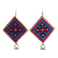 Diamond Concentric Geometric Baluchi Earrings - UniqueEntity Art