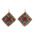 Diamond Floral Baluchi Earrings - UniqueEntity Art