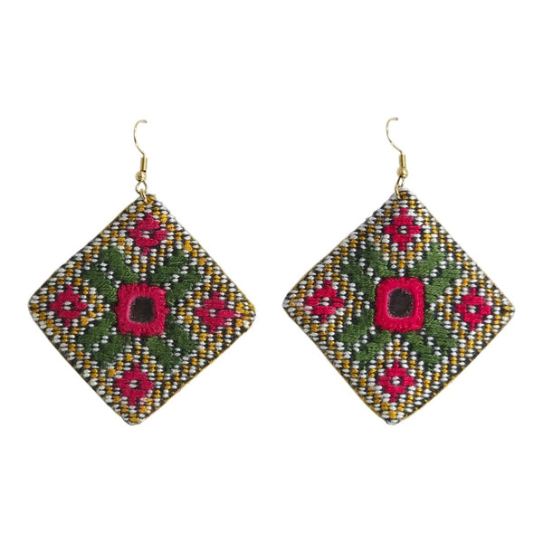 Diamond Floral Baluchi Earrings