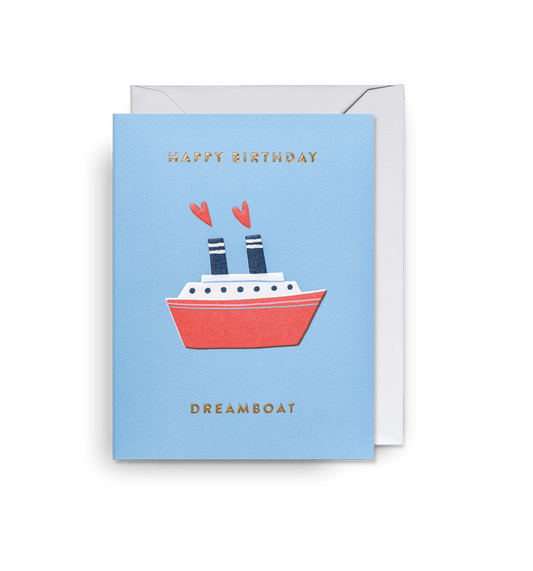Dreamboat Love Mini Birthday Card - UniqueEntity Art