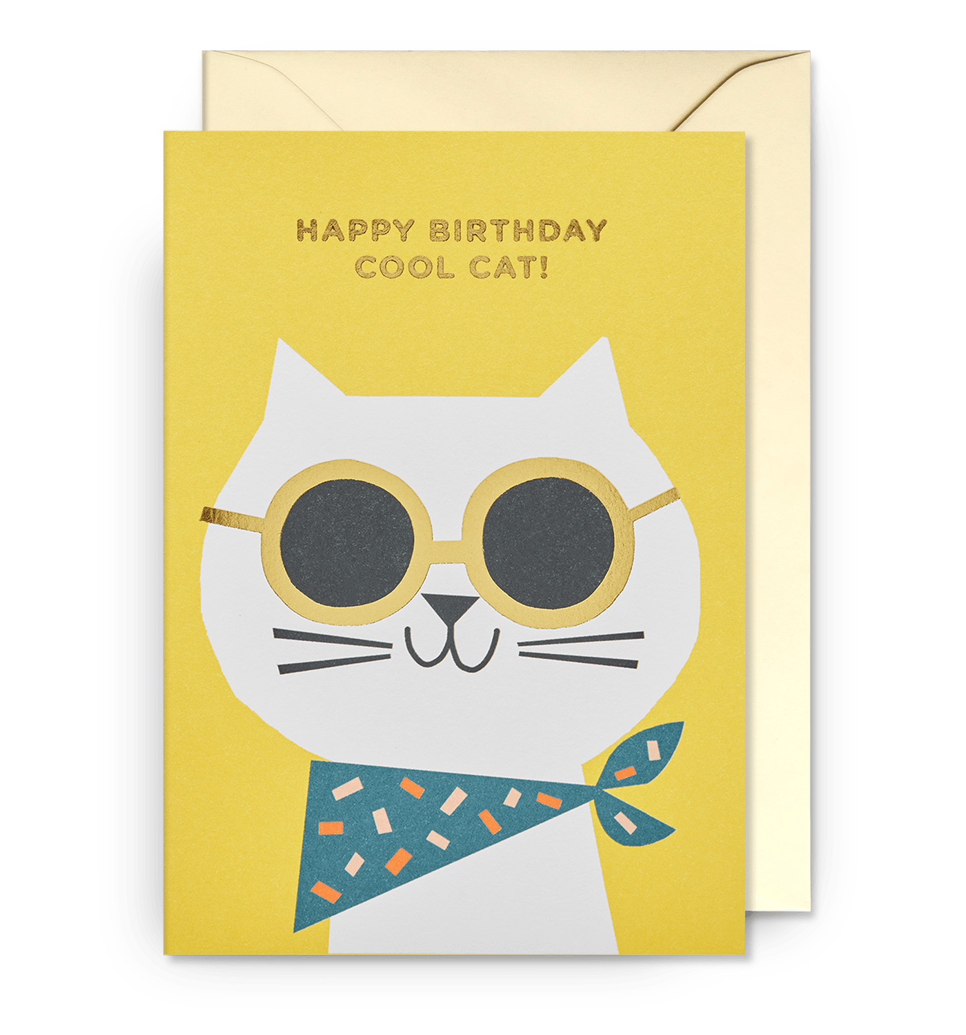 Ekaterina Trukhan - Happy Birthday Cool Cat Greeting Card - UniqueEntity Art