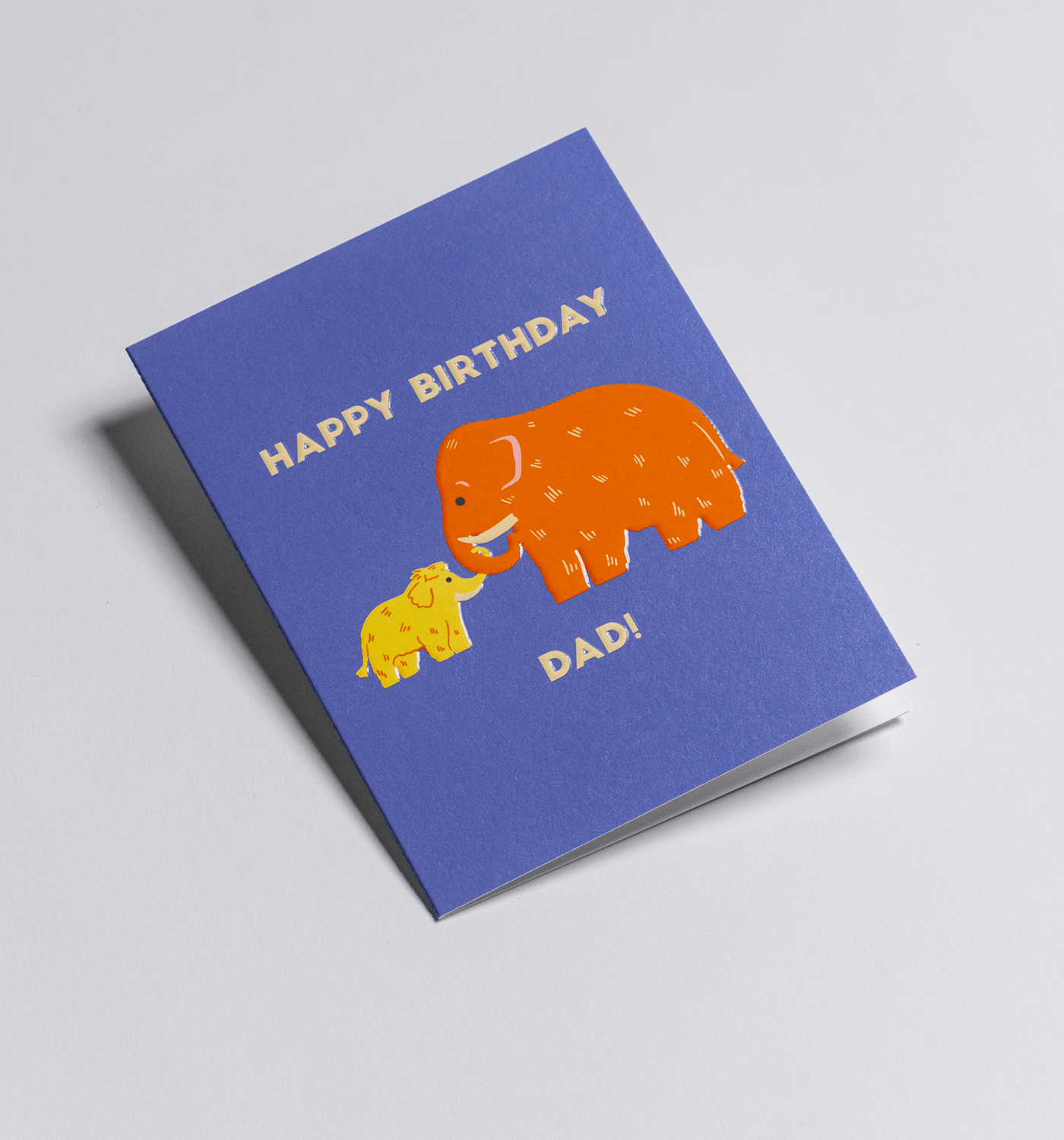 Elephant Dad Mini Birthday Card - UniqueEntity Art