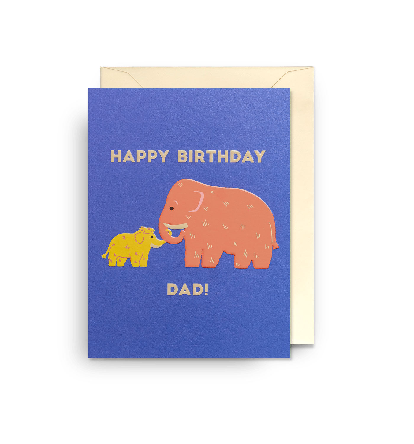 Elephant Dad Mini Birthday Card - UniqueEntity Art