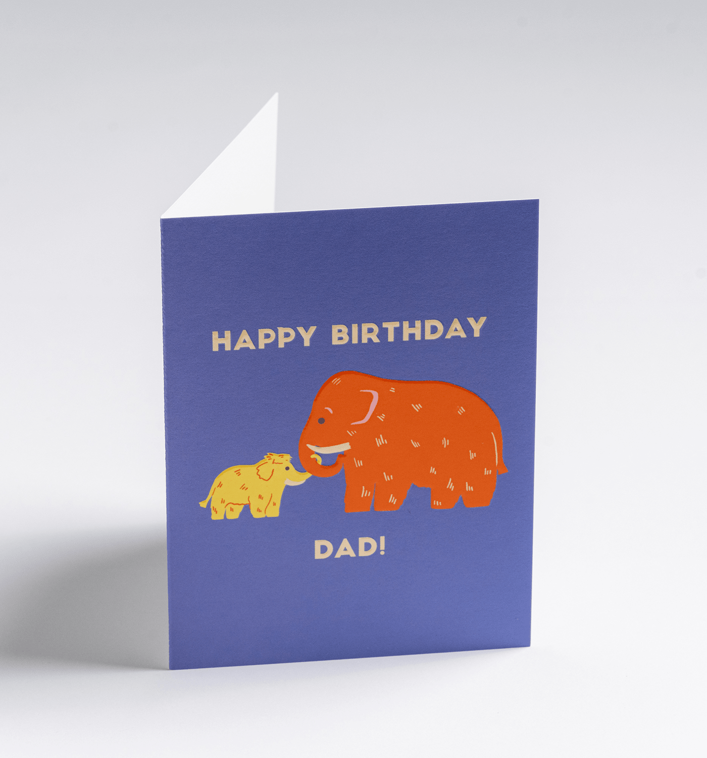 Elephant Dad Mini Birthday Card - UniqueEntity Art