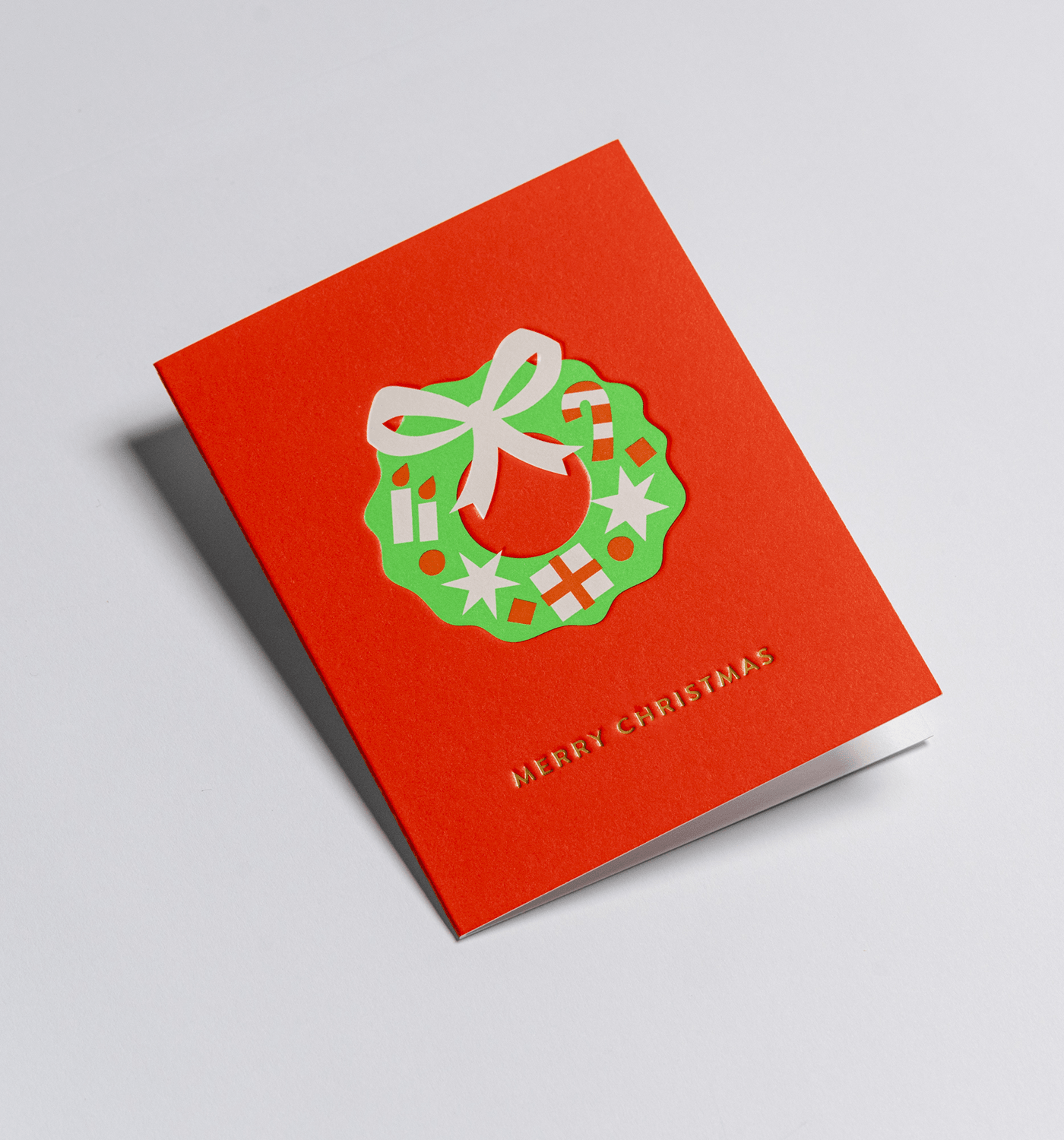 Festive Wreath Mini Christmas Card - UniqueEntity Art