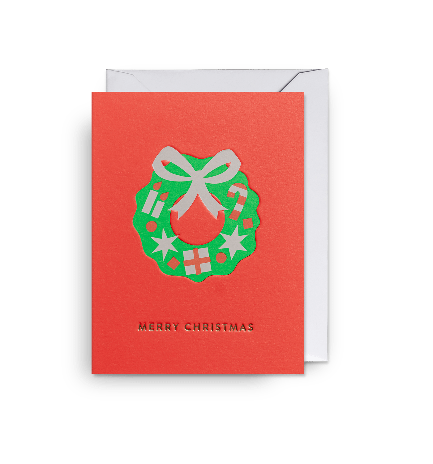 Festive Wreath Mini Christmas Card - UniqueEntity Art
