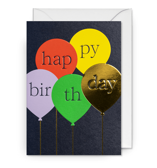 Floating Balloons Birthday Card - UniqueEntity Art
