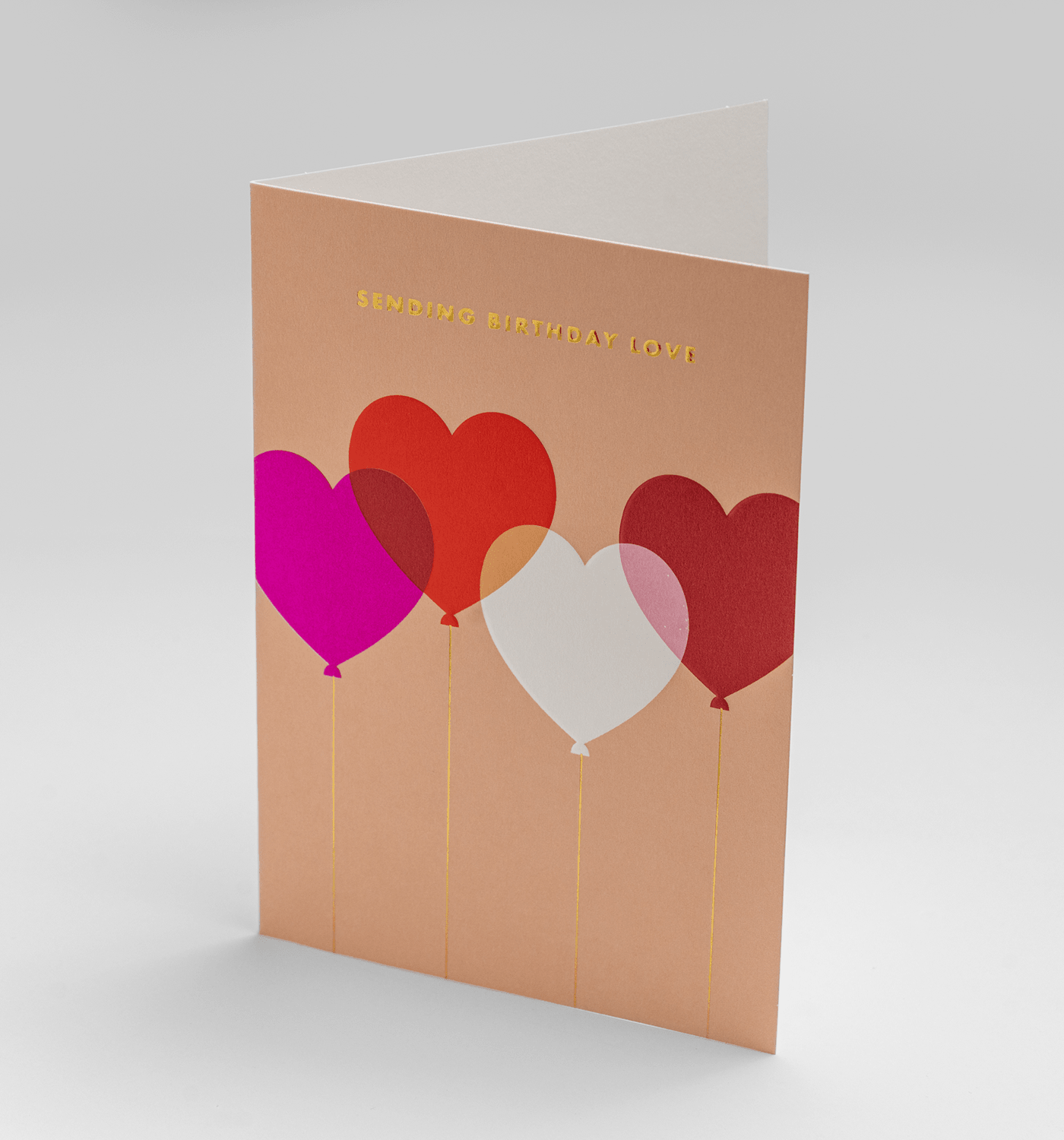 Floating Balloons Sending Love Birthday Card - UniqueEntity Art