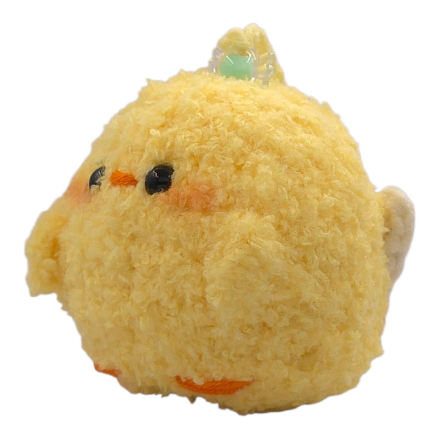 Fluffy Yellow Chick Keychain - UniqueEntity Art