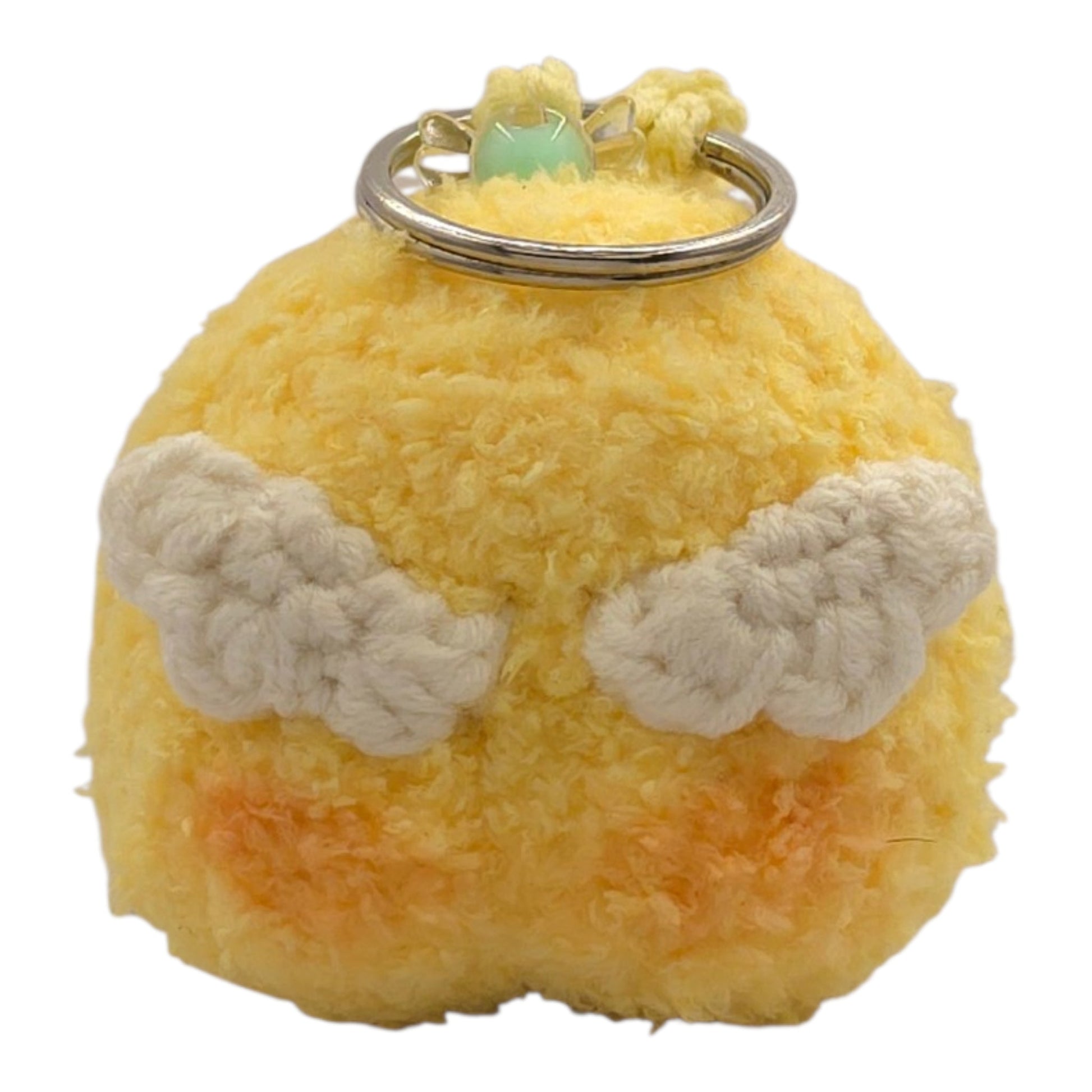 Fluffy Yellow Chick Keychain - UniqueEntity Art