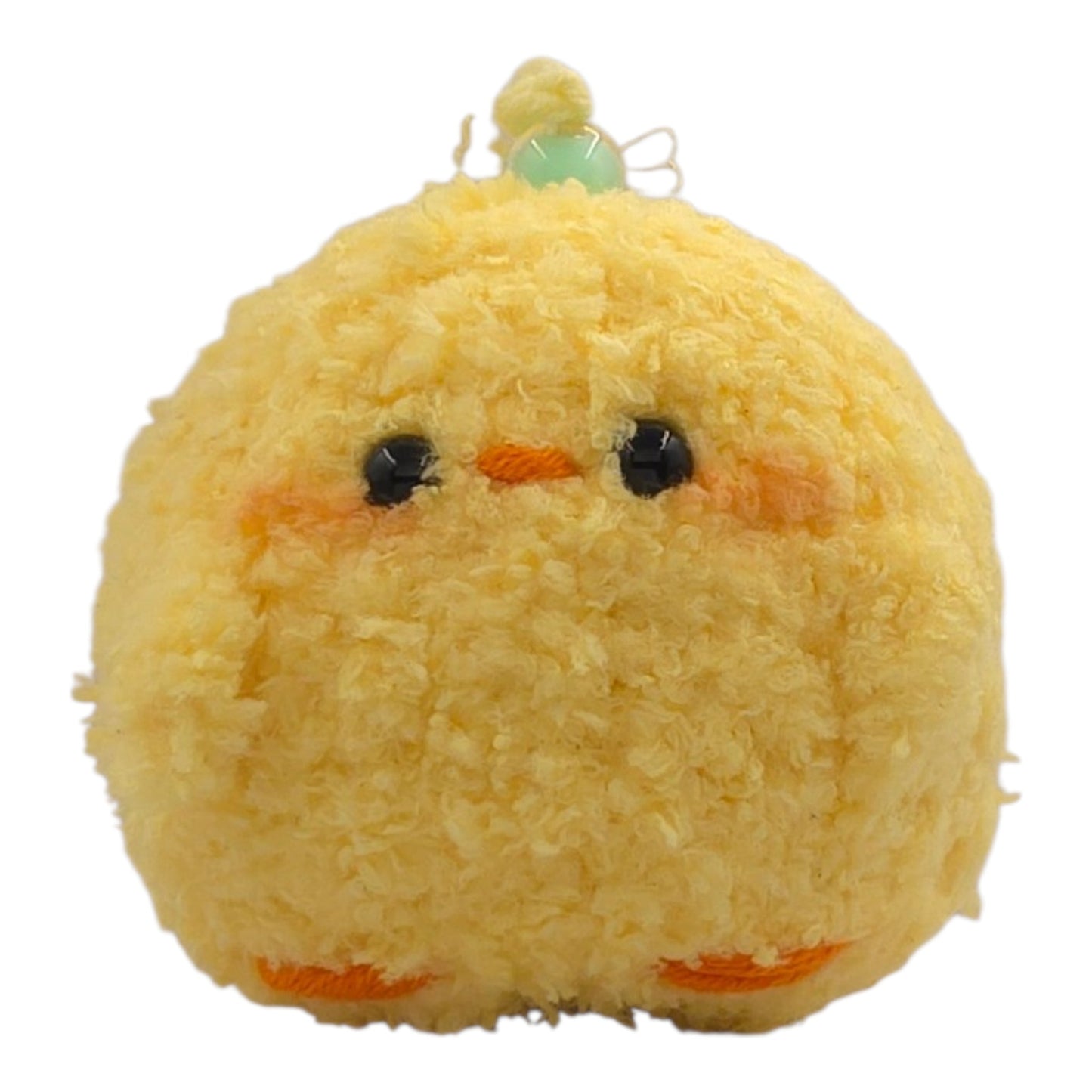 Fluffy Yellow Chick Keychain - UniqueEntity Art