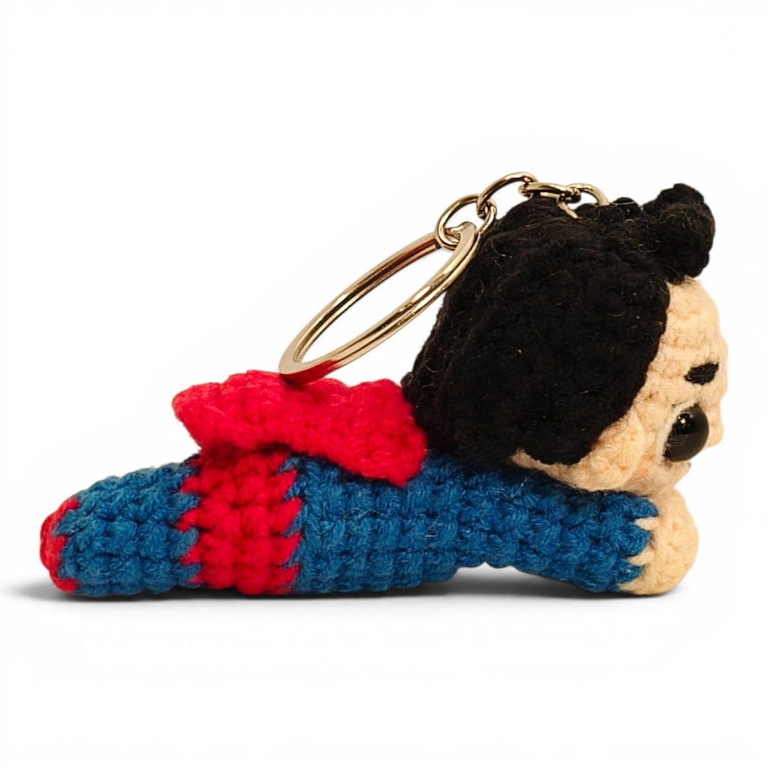 Flying Superman Blue Keychain - UniqueEntity Art
