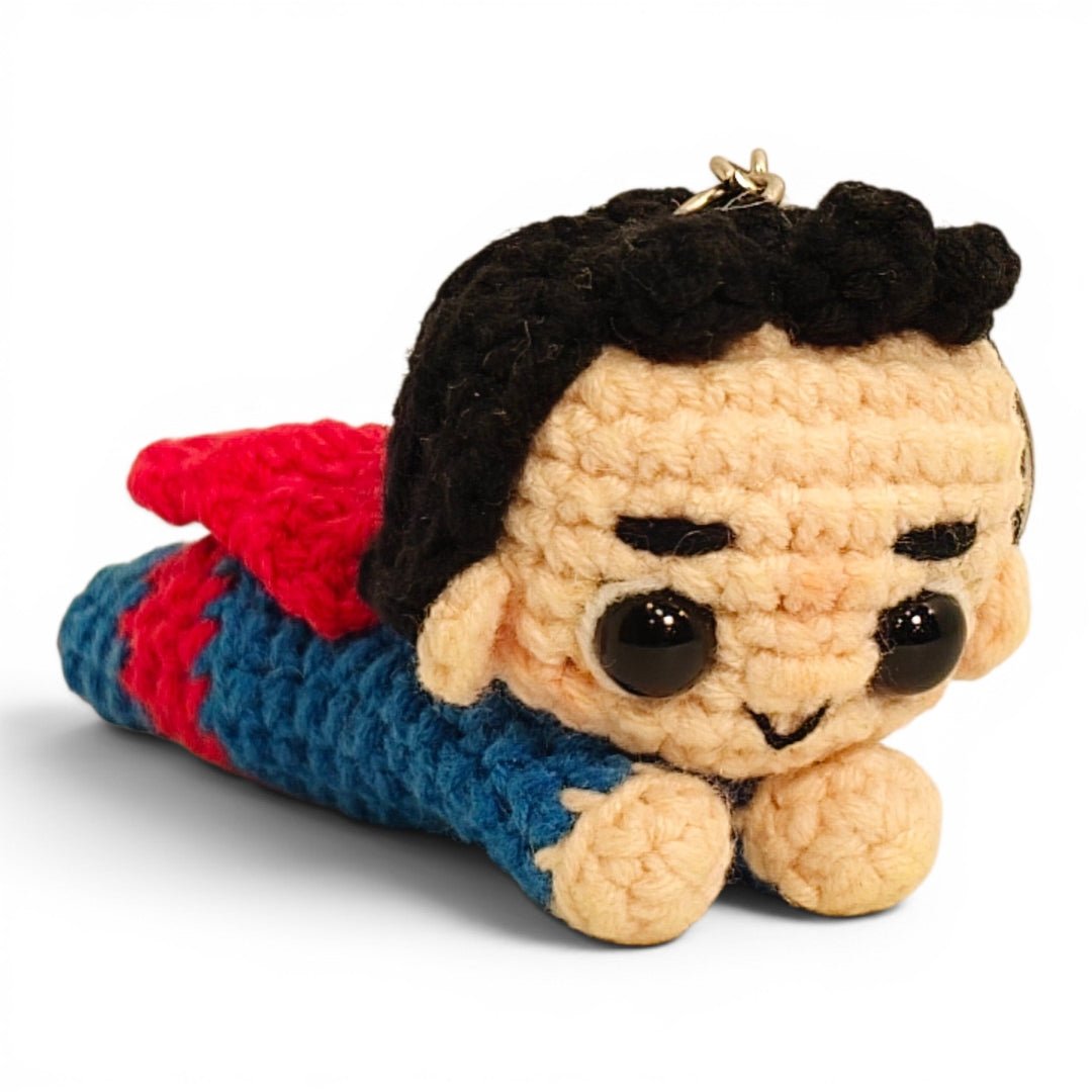Flying Superman Blue Keychain - UniqueEntity Art