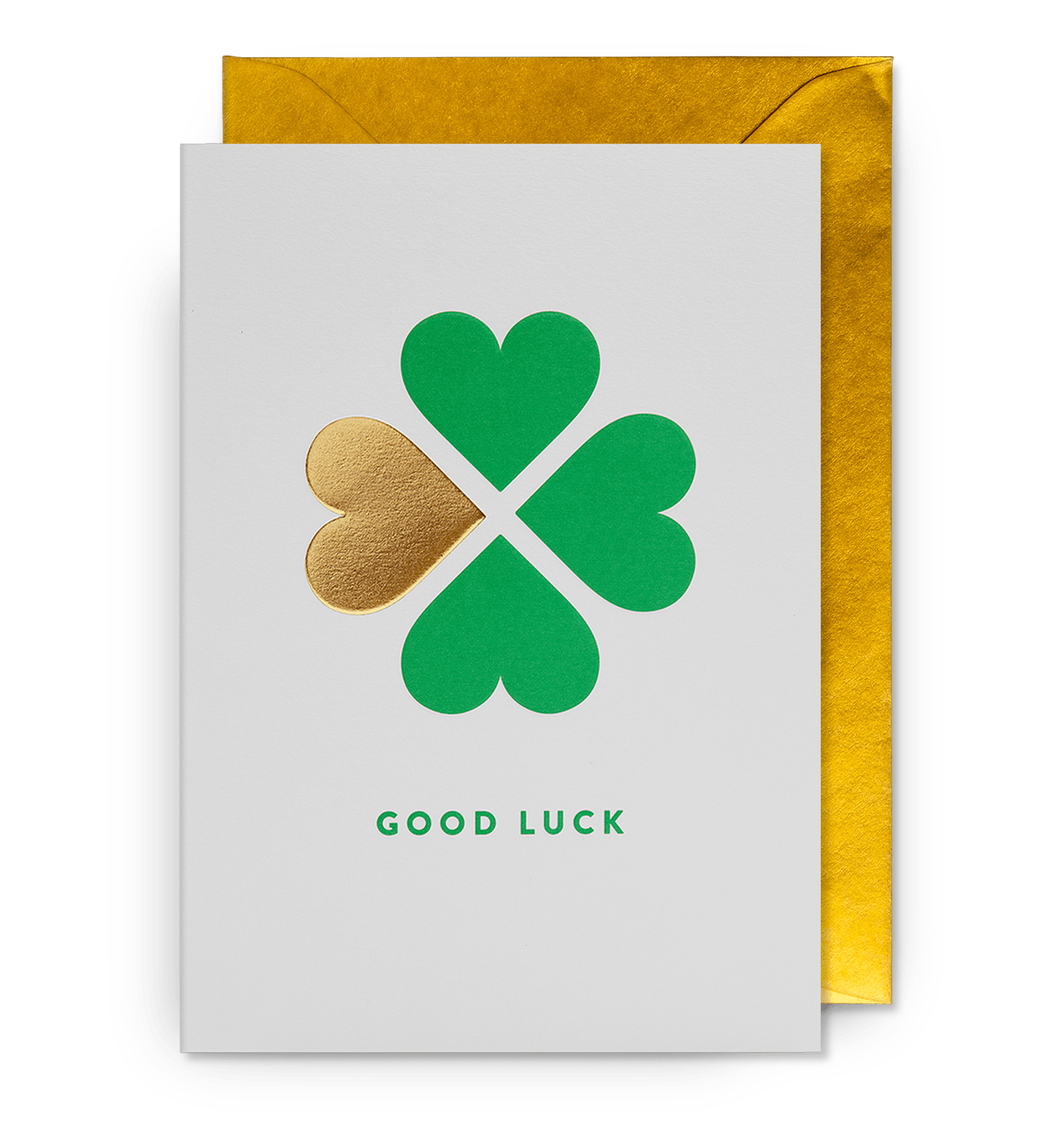 Four Leaf Clover Good Luck Card - UniqueEntity Art