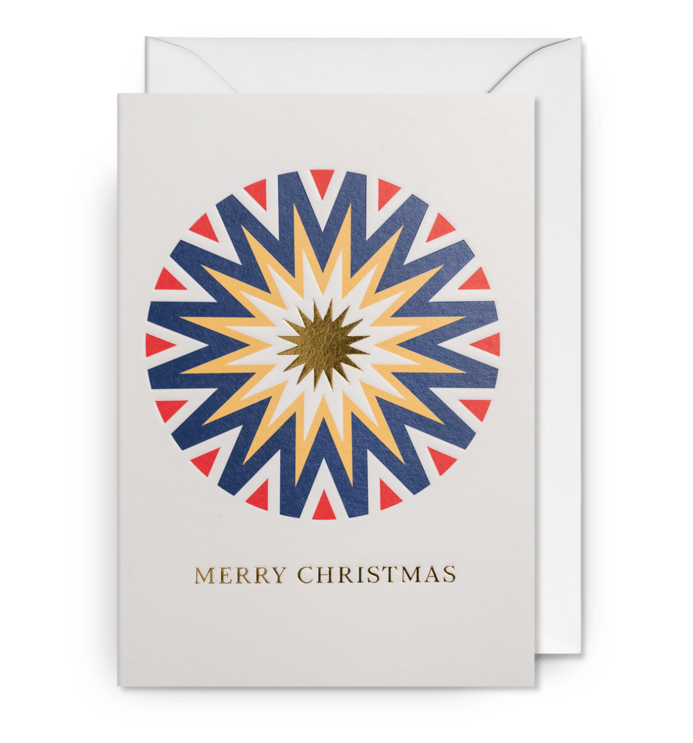 Geometric Starburst Christmas Card - UniqueEntity Art