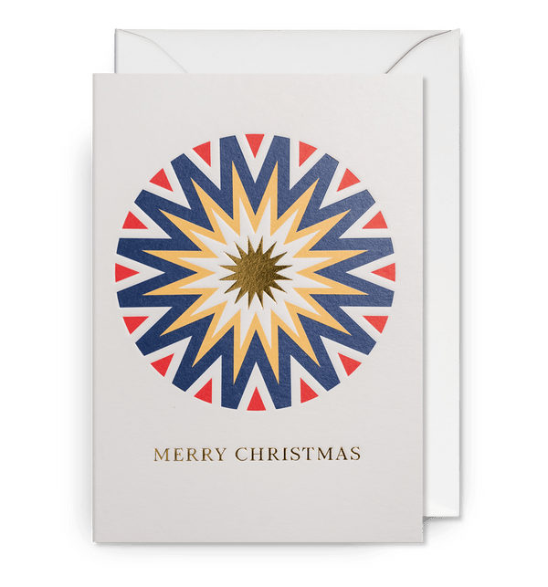 Geometric Starburst Christmas Card