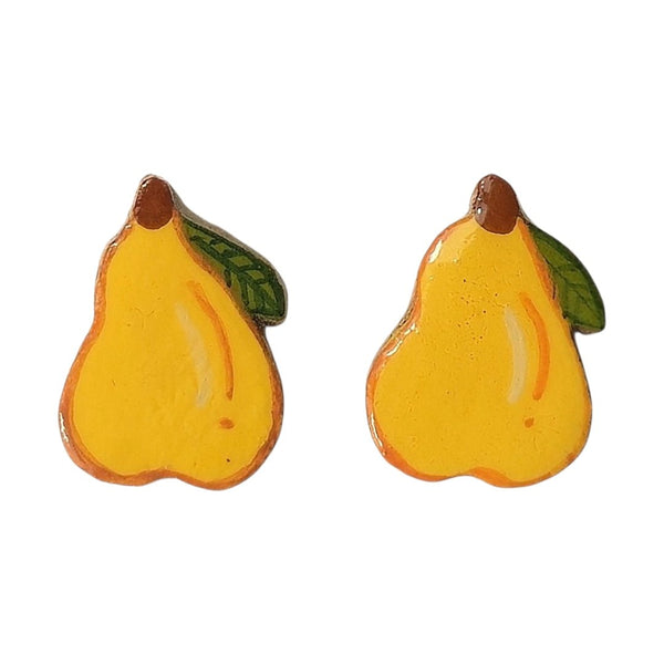 Golden Yellow Pear Earrings