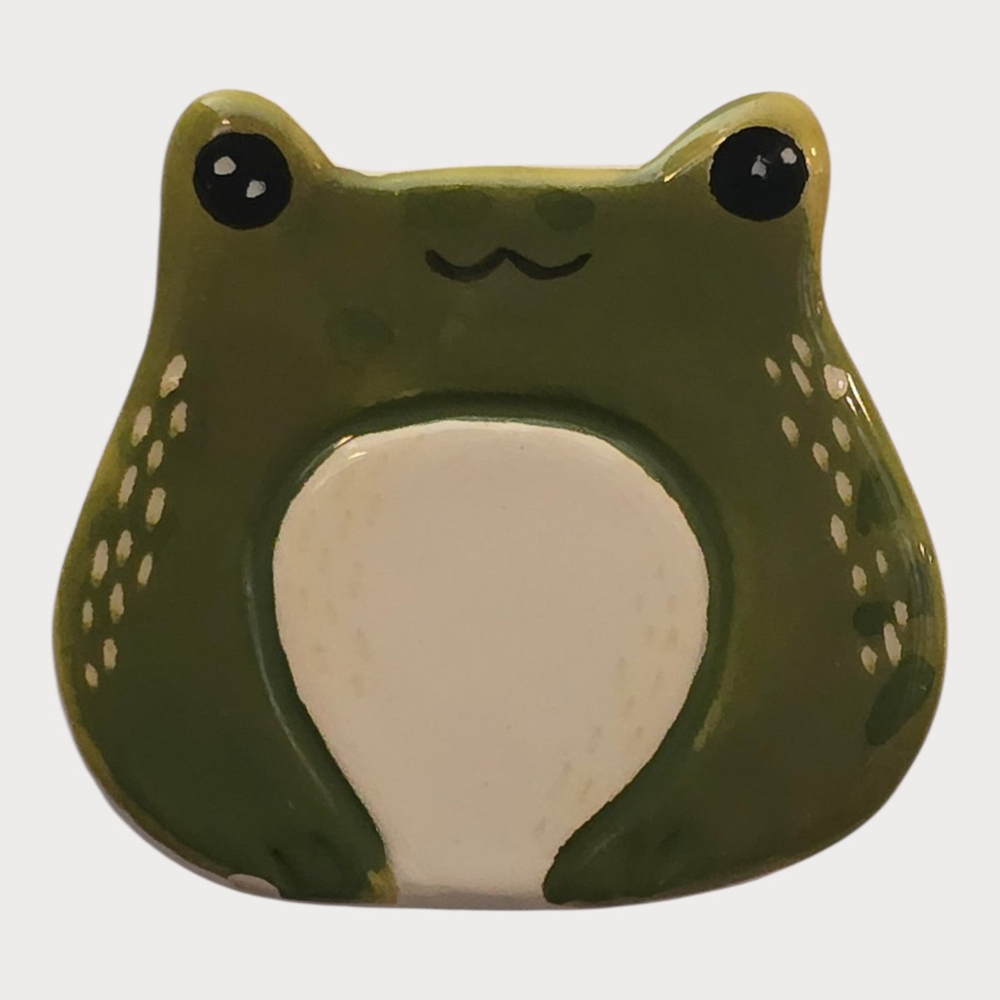 Green Frog Ceramic Magnet - UniqueEntity Art