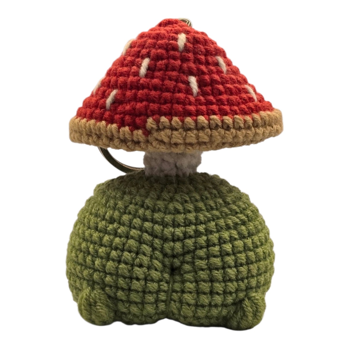 Green Frog Mushroom Hat Keychain - UniqueEntity Art