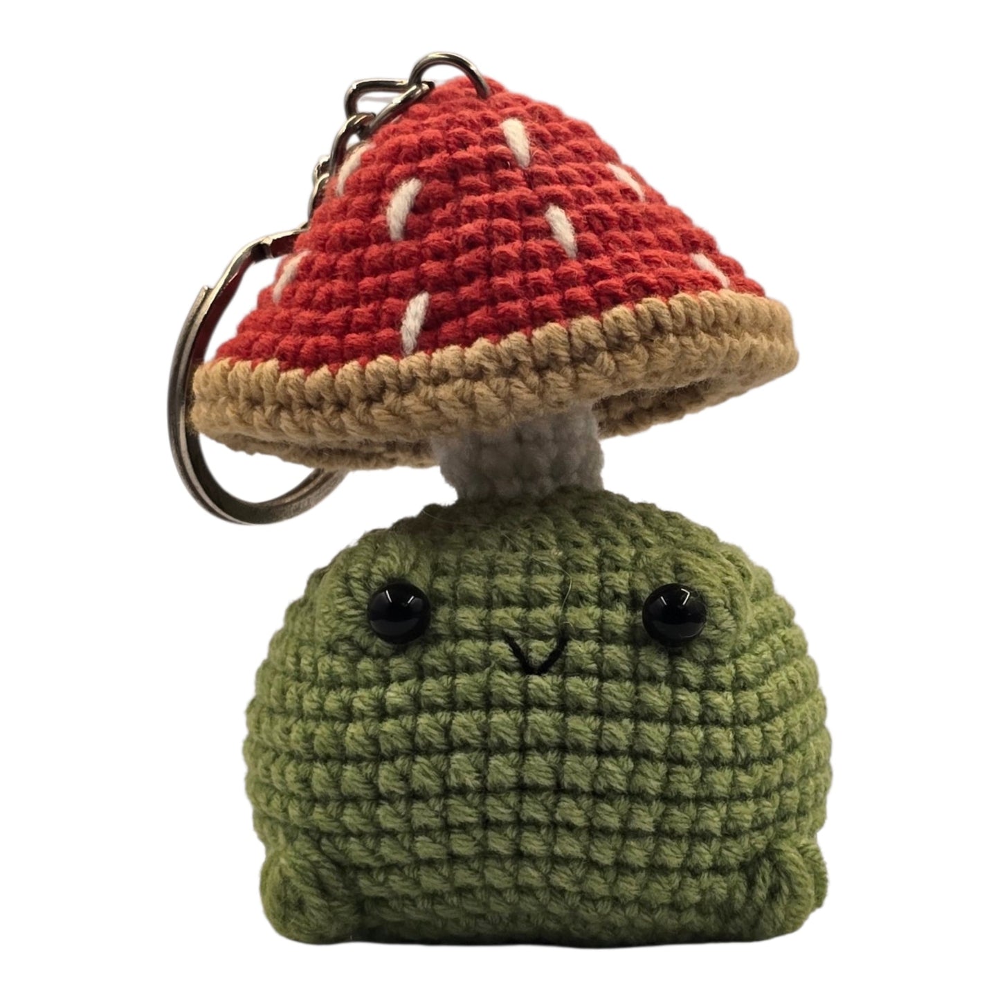 Green Frog Mushroom Hat Keychain - UniqueEntity Art