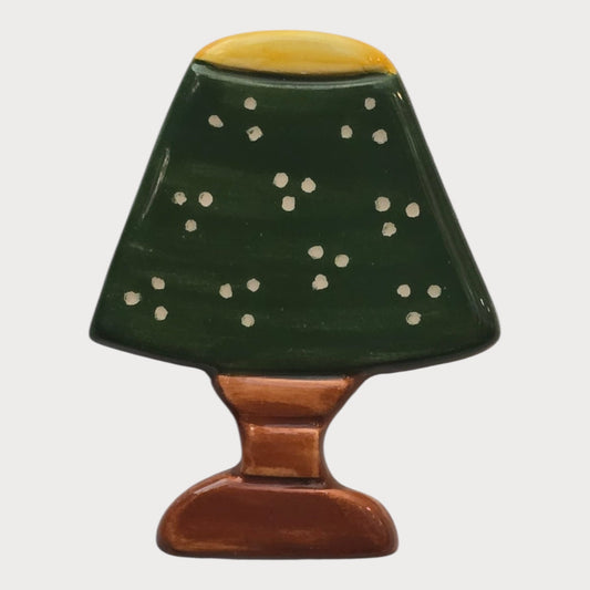 Green Polka Dot Lamp - UniqueEntity Art