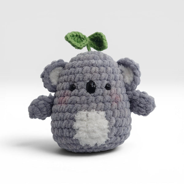 Grey Koala Eucalyptus Leaf Keychain