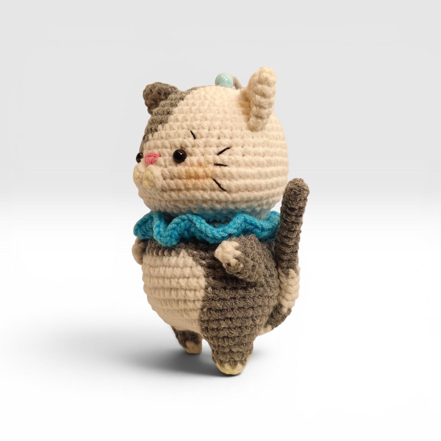 Grey Tabby Cat Keychain - UniqueEntity Art