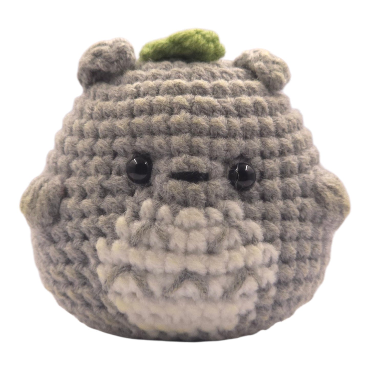 Grey Totoro Leaf Hat Keychain - UniqueEntity Art