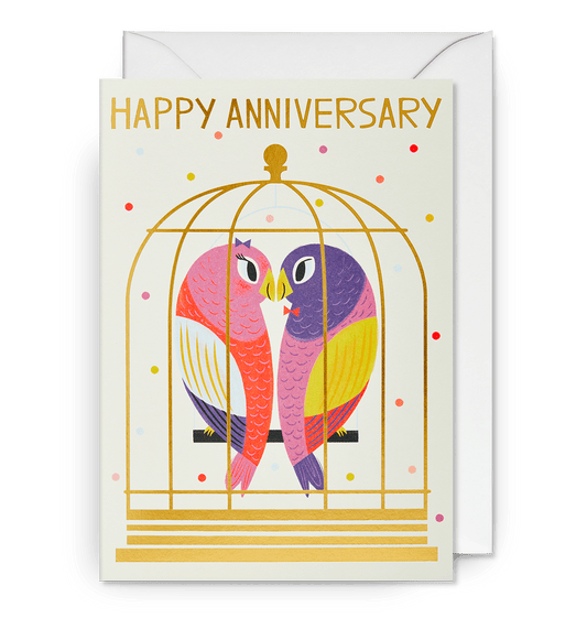 Happy Anniversary Love Birds - UniqueEntity Art