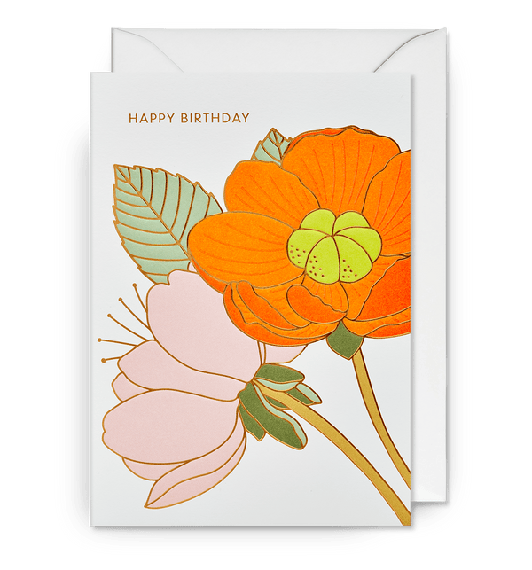 Happy Birthday Floral Stems